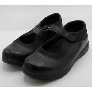 DREW Mary Jane Comfort Shoes Black Leather Orthopedic Support Women's Size 9WW